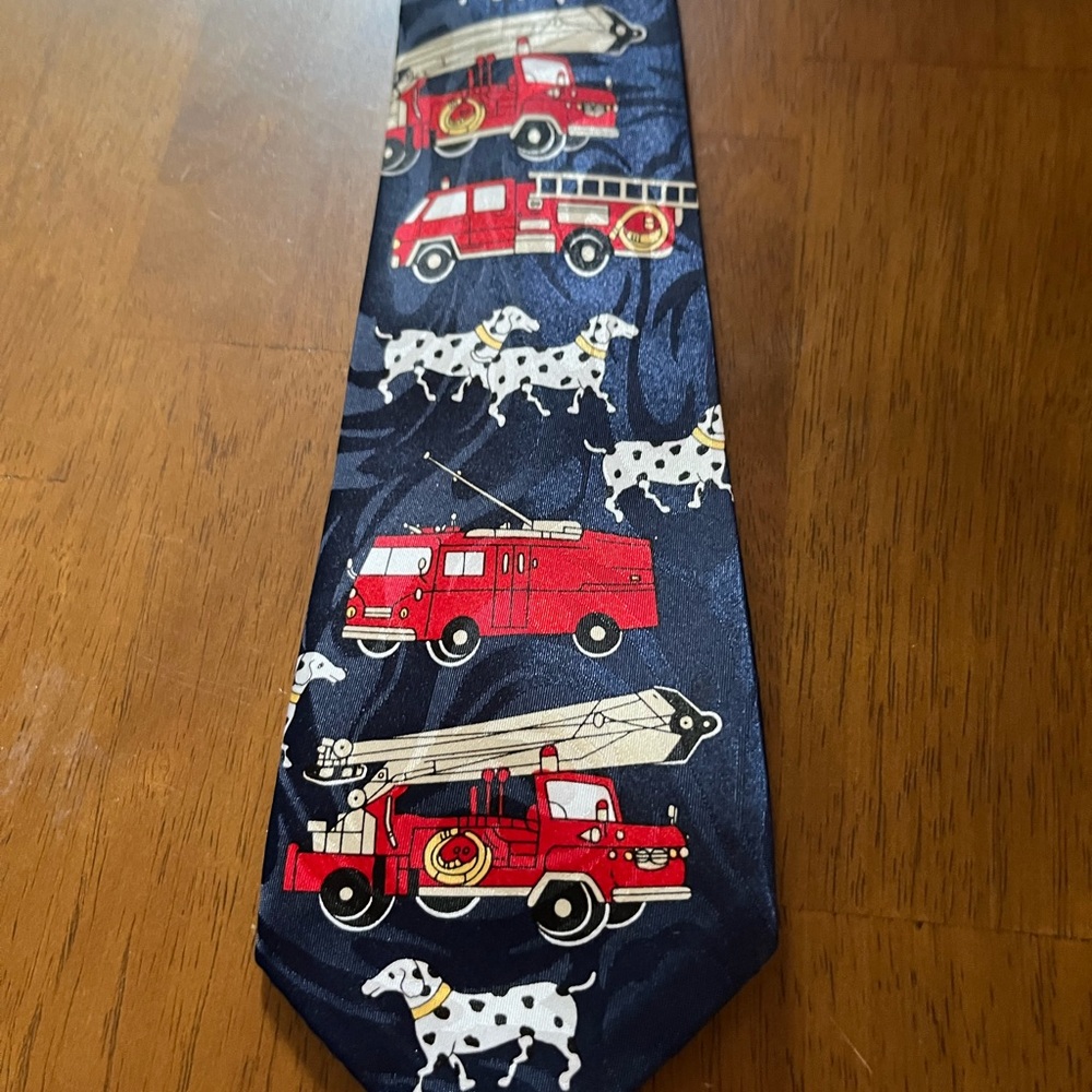 Blue and Red Firefighter Pattern Ties